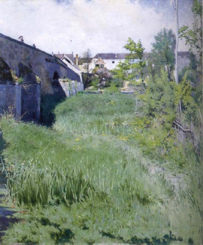 Karl Nordstrom Ancient bridge in Grez oil painting picture